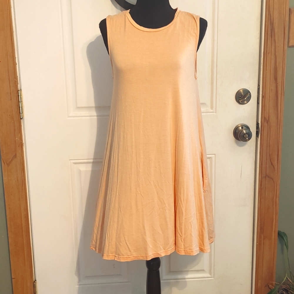 Size Medium peach colored T-shirt dress